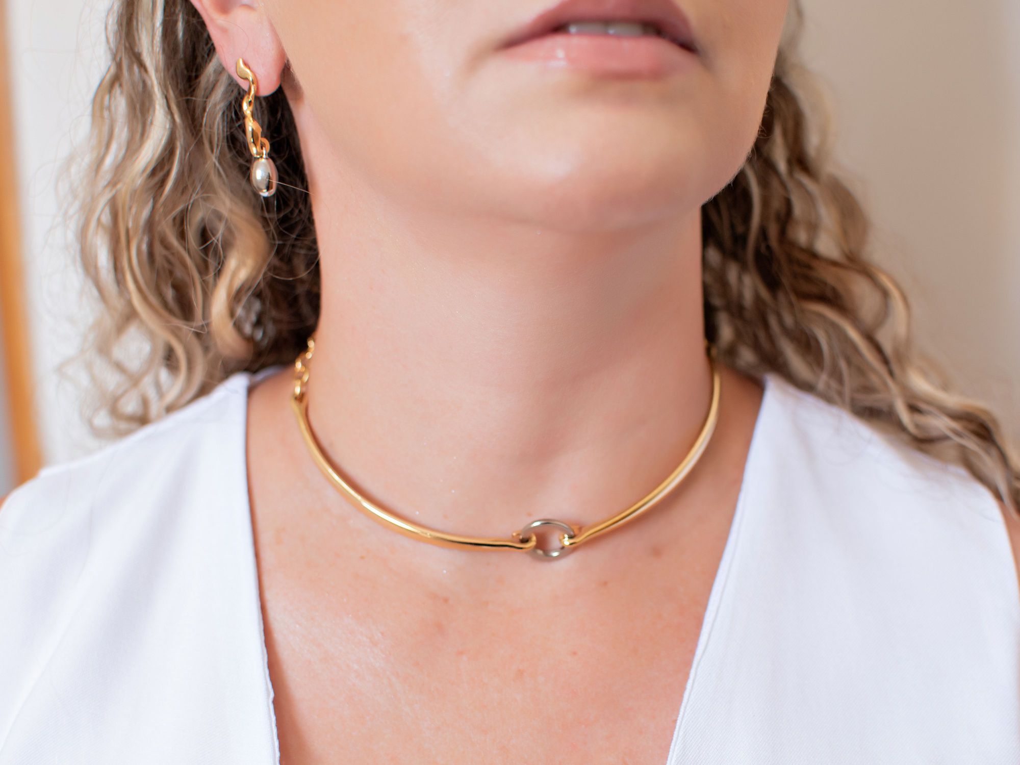 Choker Aro Mistura de Banhos Banhado - Vértice Acessórios