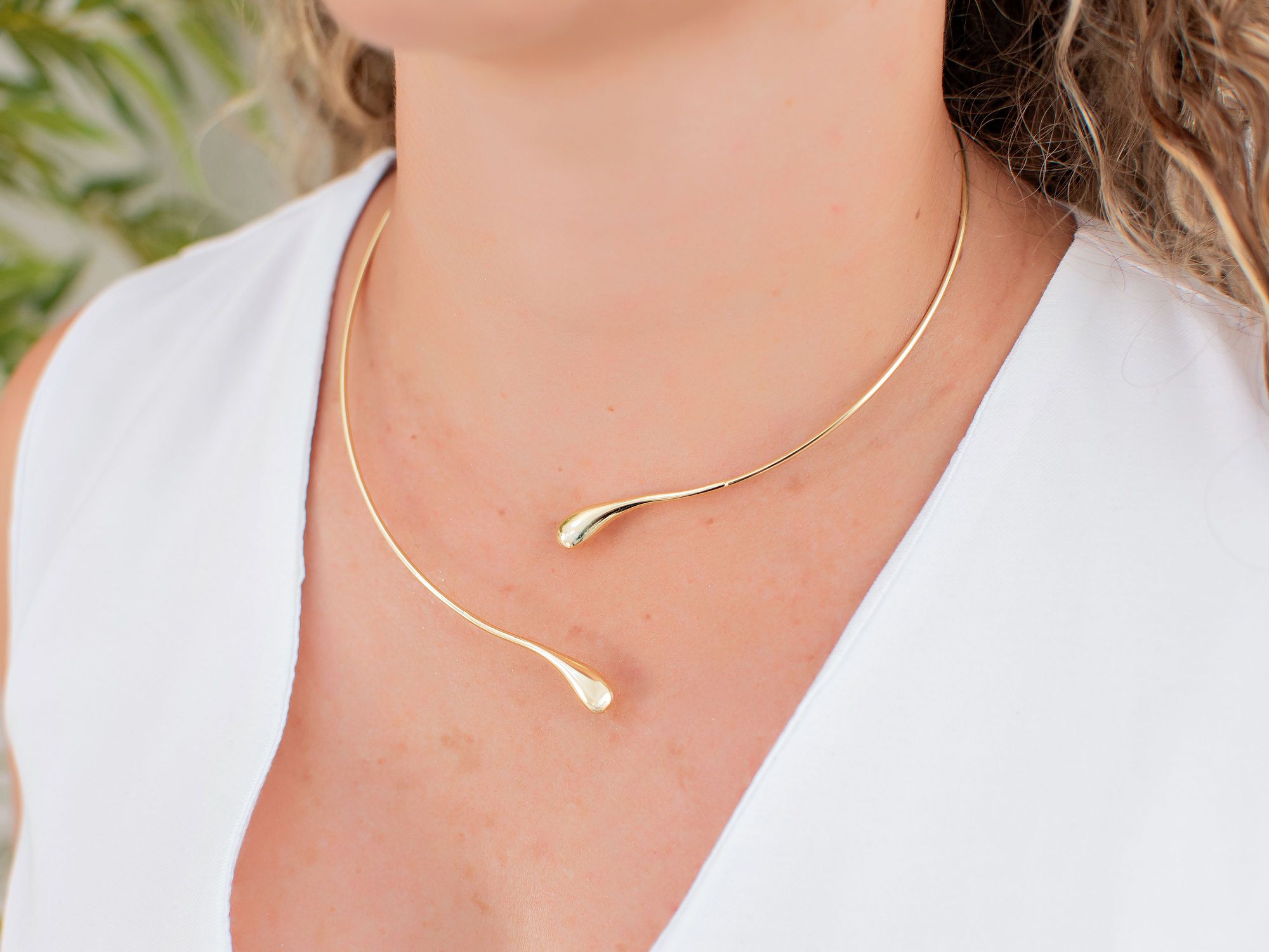 Conjunto Choker Aro Com Brinco Banhado - Vértice Acessórios