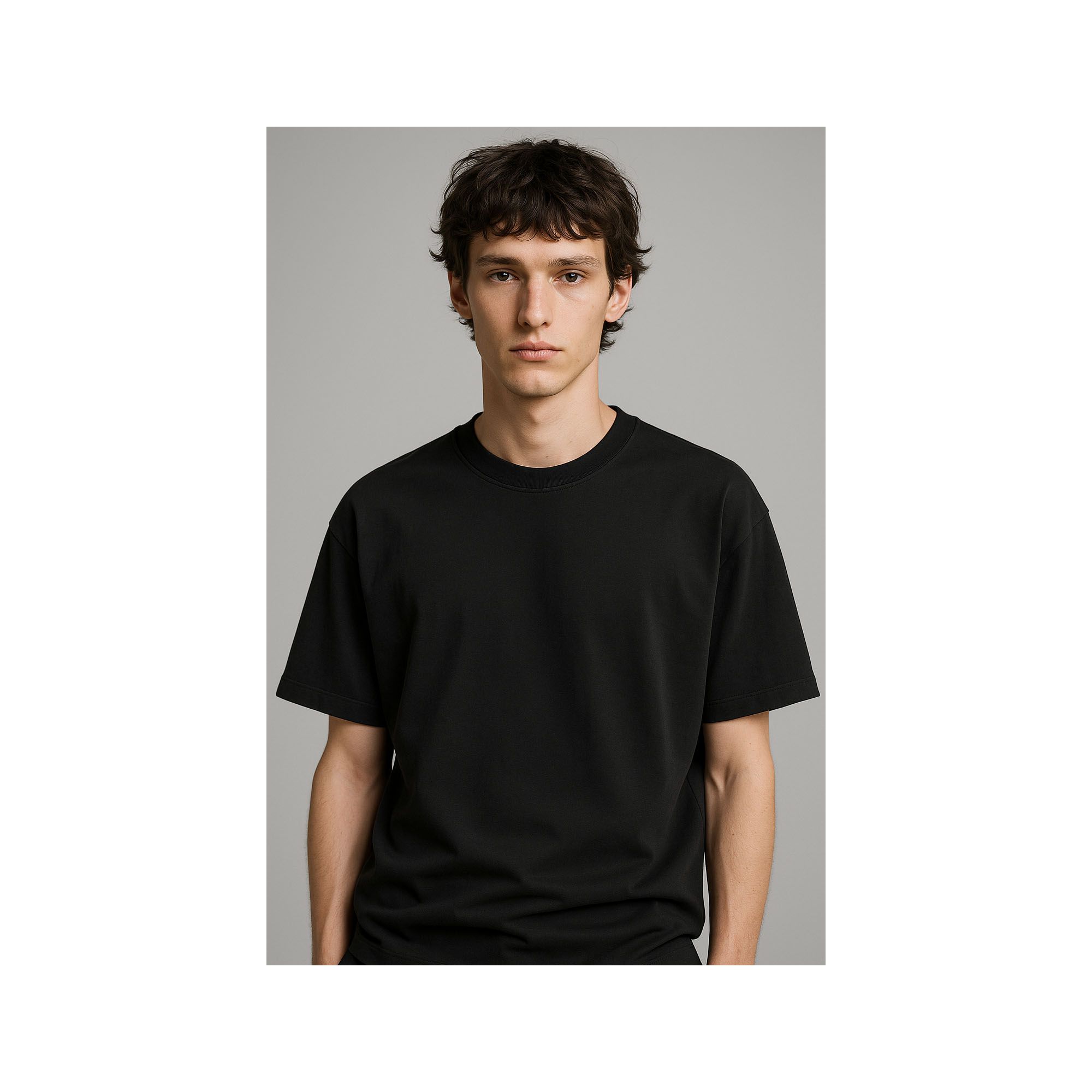 Camiseta Oversized Premium Preto Masculina – 100% Algodão Visual Moderno