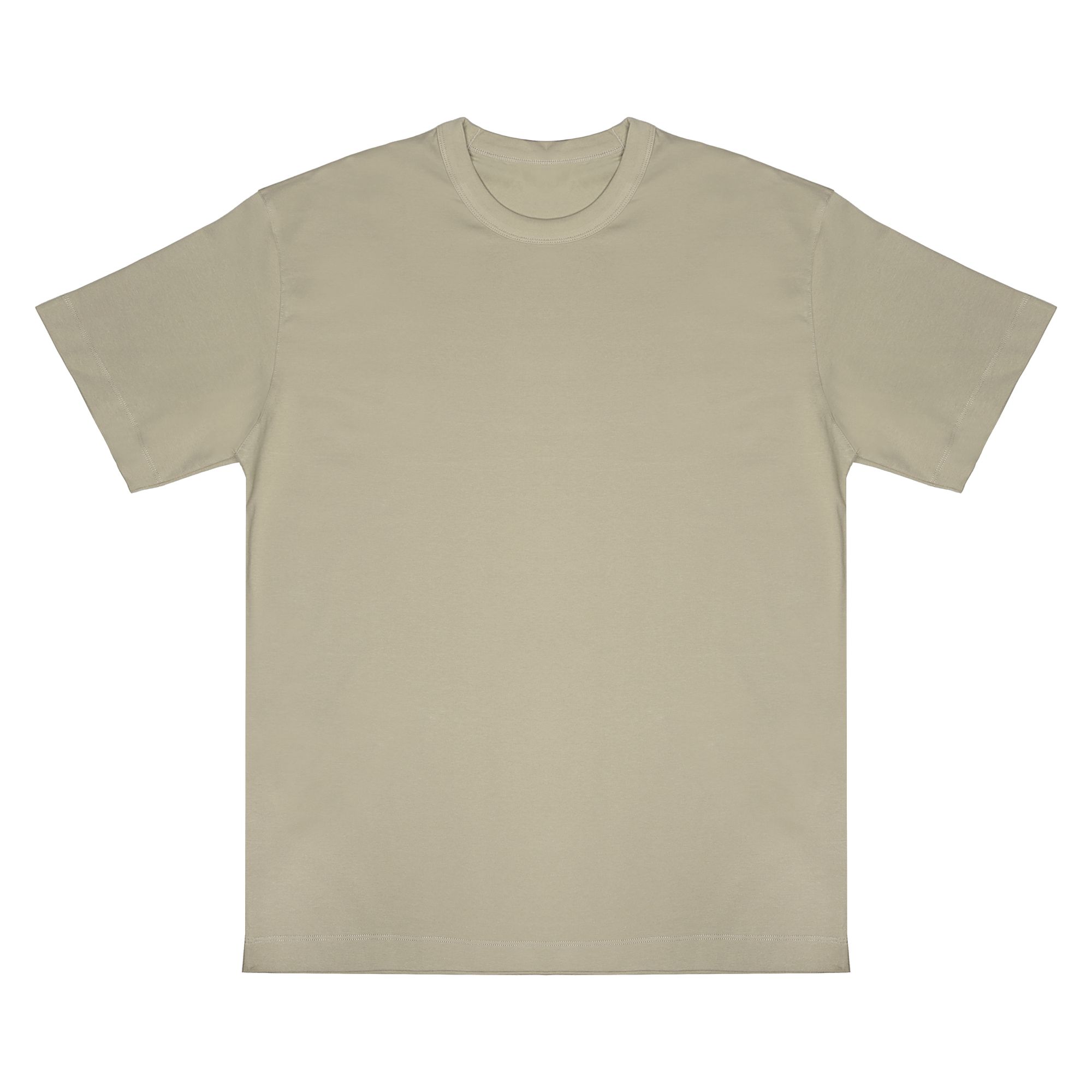 Camiseta Oversized Areia Masculina Gola Alta – Premium e Estruturada