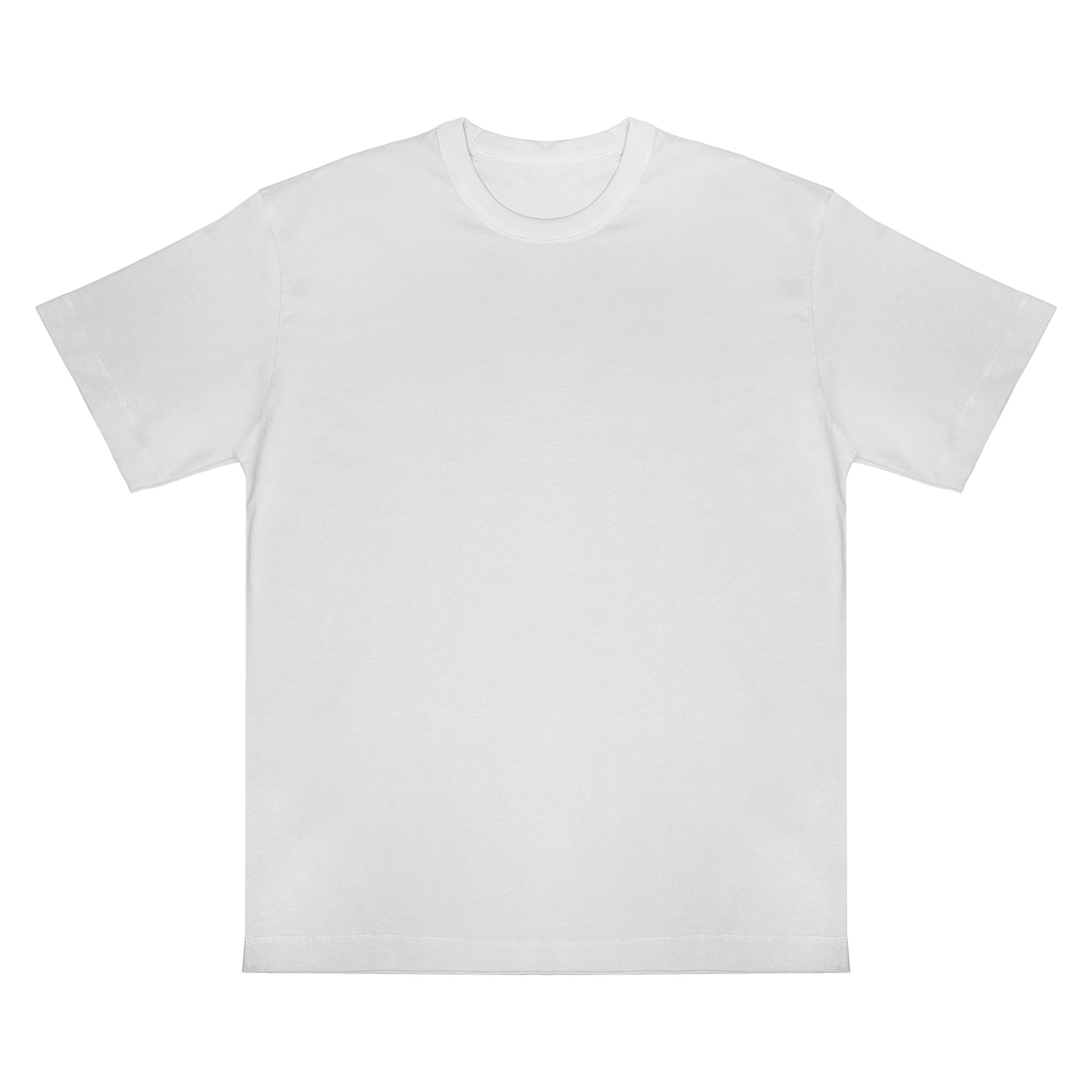 Camiseta Oversized Branca Masculina Gola Alta – Premium e Estruturada