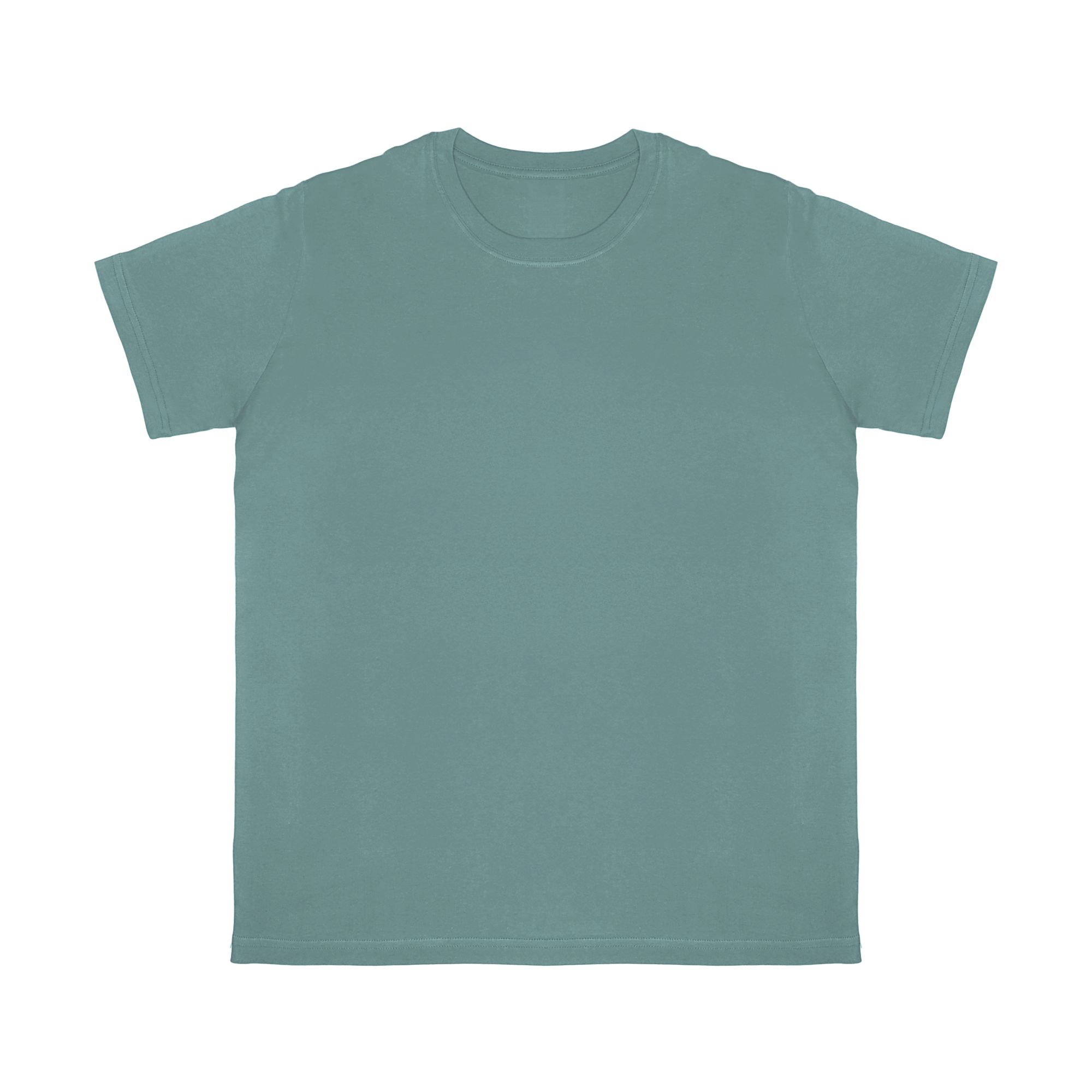 Camiseta Masculina Premium Cinza Claro Sem Costura Lateral – 100% Algodão Caimento Natural 