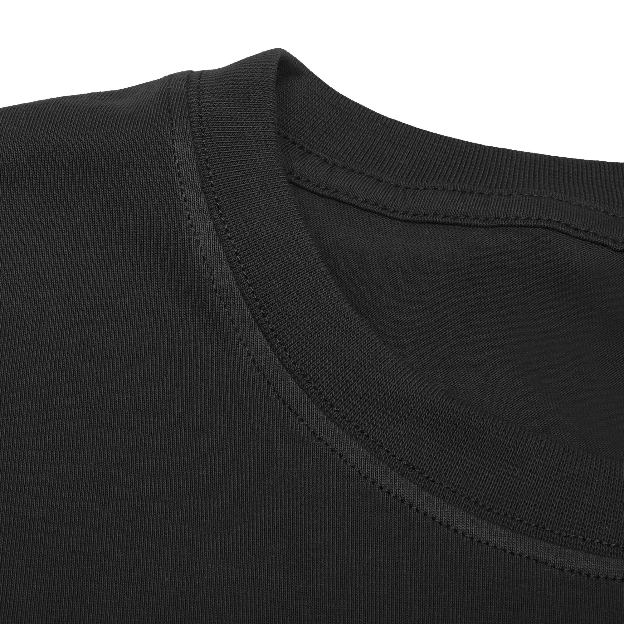 Camiseta Masculina Premium Preto Sem Costura Lateral – 100% Algodão Caimento Natural 