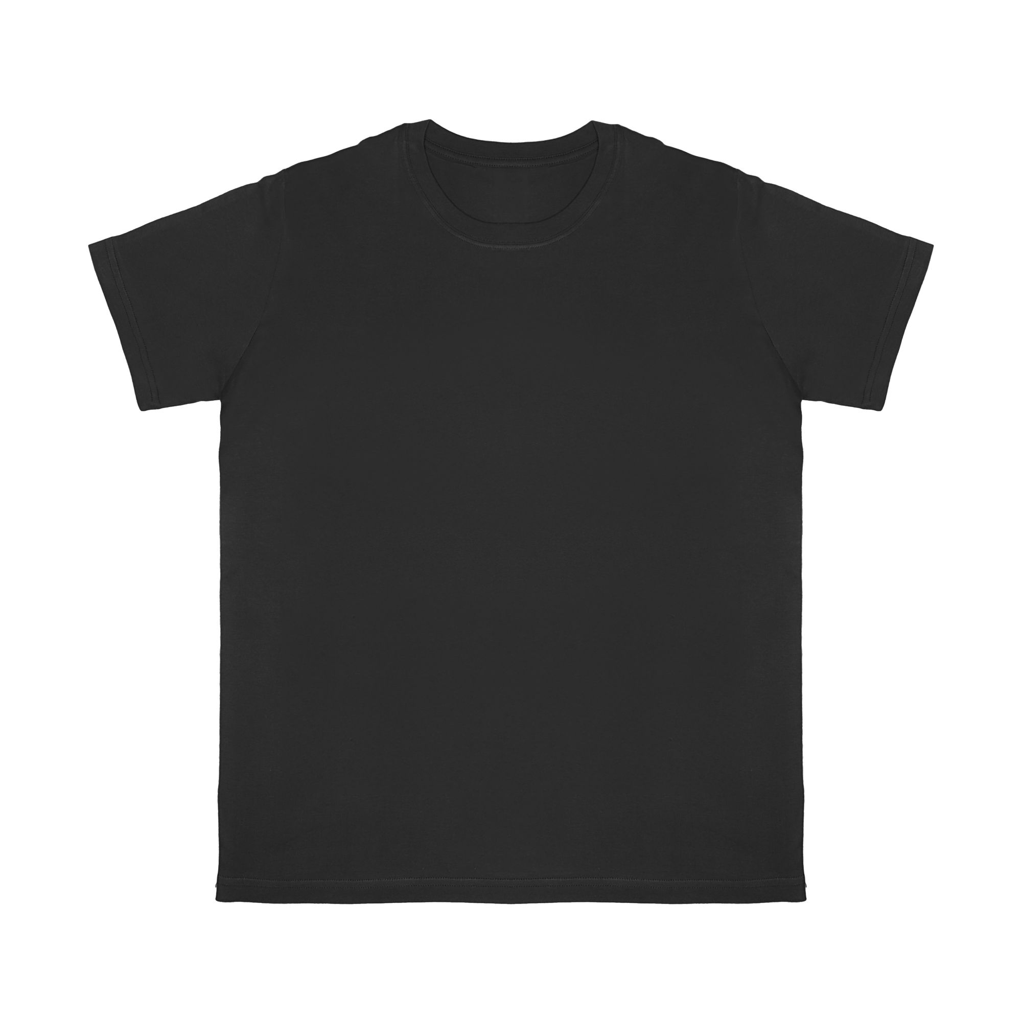 Camiseta Masculina Premium Preto Sem Costura Lateral – 100% Algodão Caimento Natural 