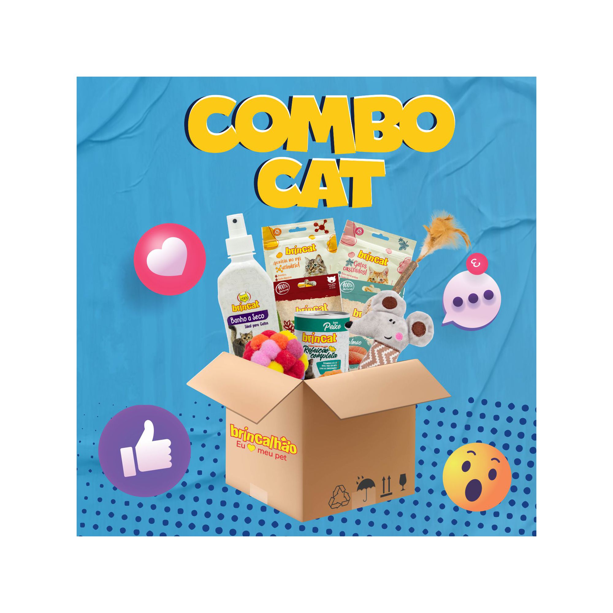 Kit Cat Mix de Produtos Alimento Úmido Pestiscos e Shampoo Para Gatos 