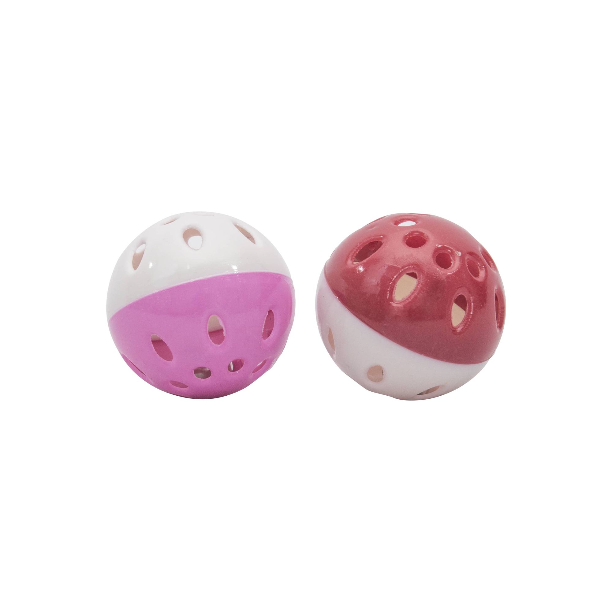 Kit Cat Bolinha de Plástico com Guizo Cores Sortidas 2 Unidades 