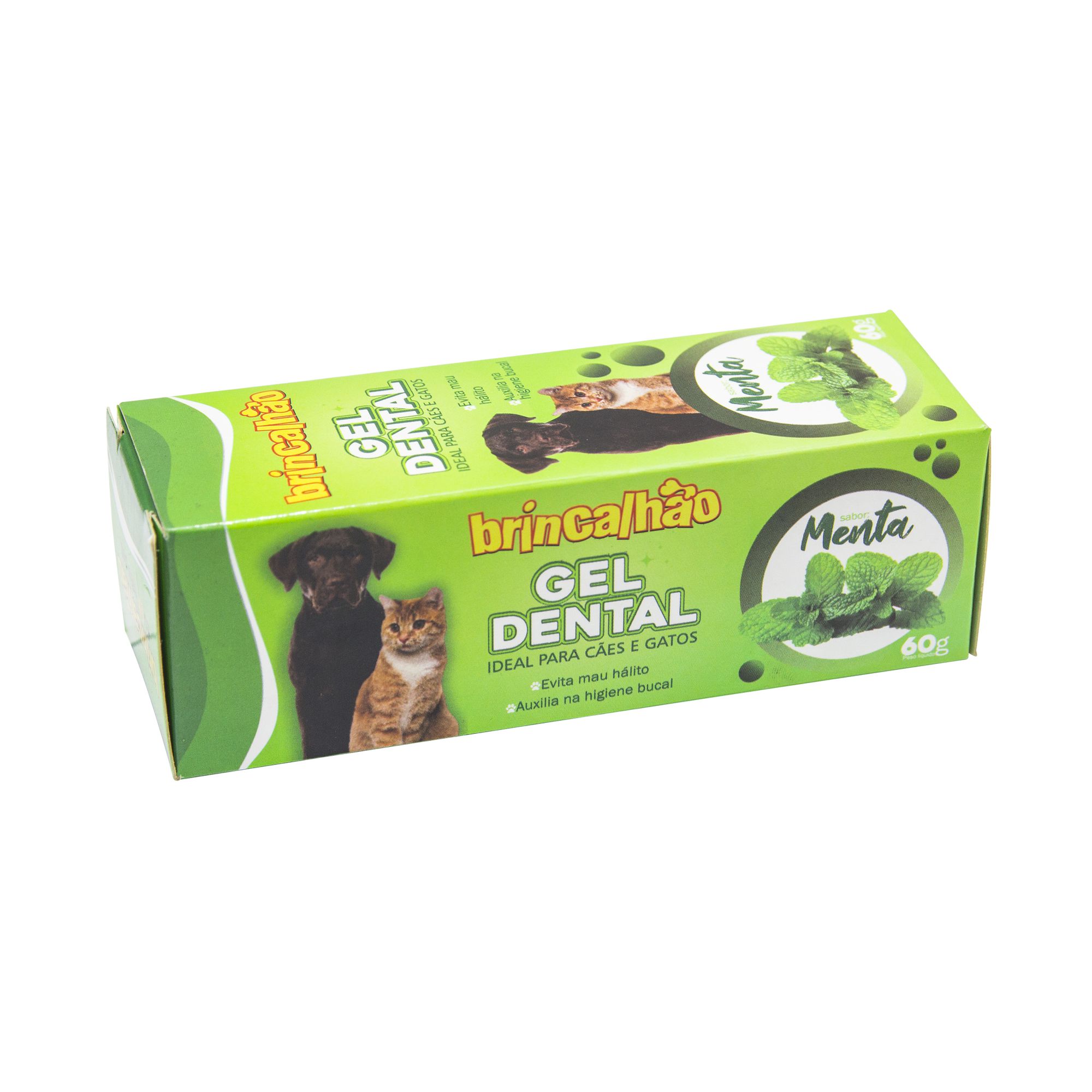 Gel Dental Brincalhão para Cães - 60g Sabor Menta