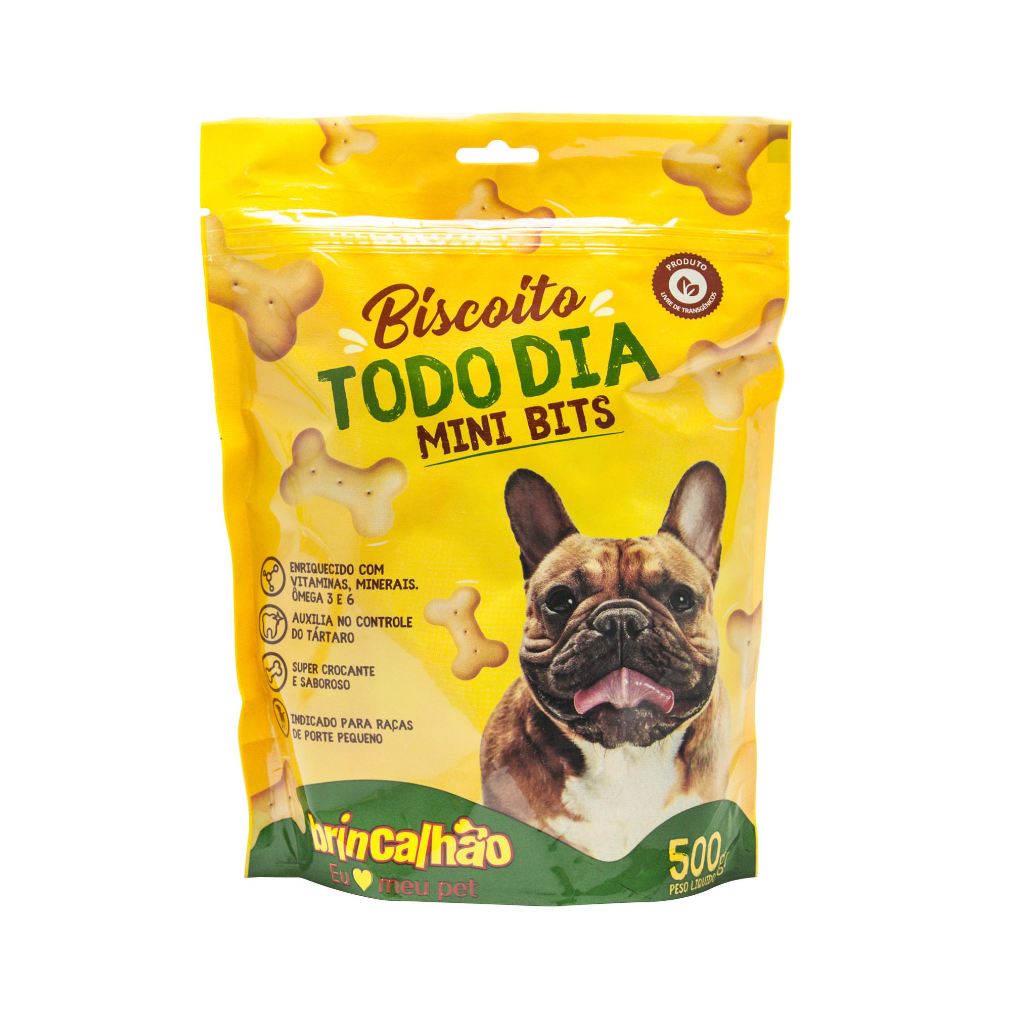 Biscoito para Cachorro Brincalhão Todo Dia Mini Bits 500g 