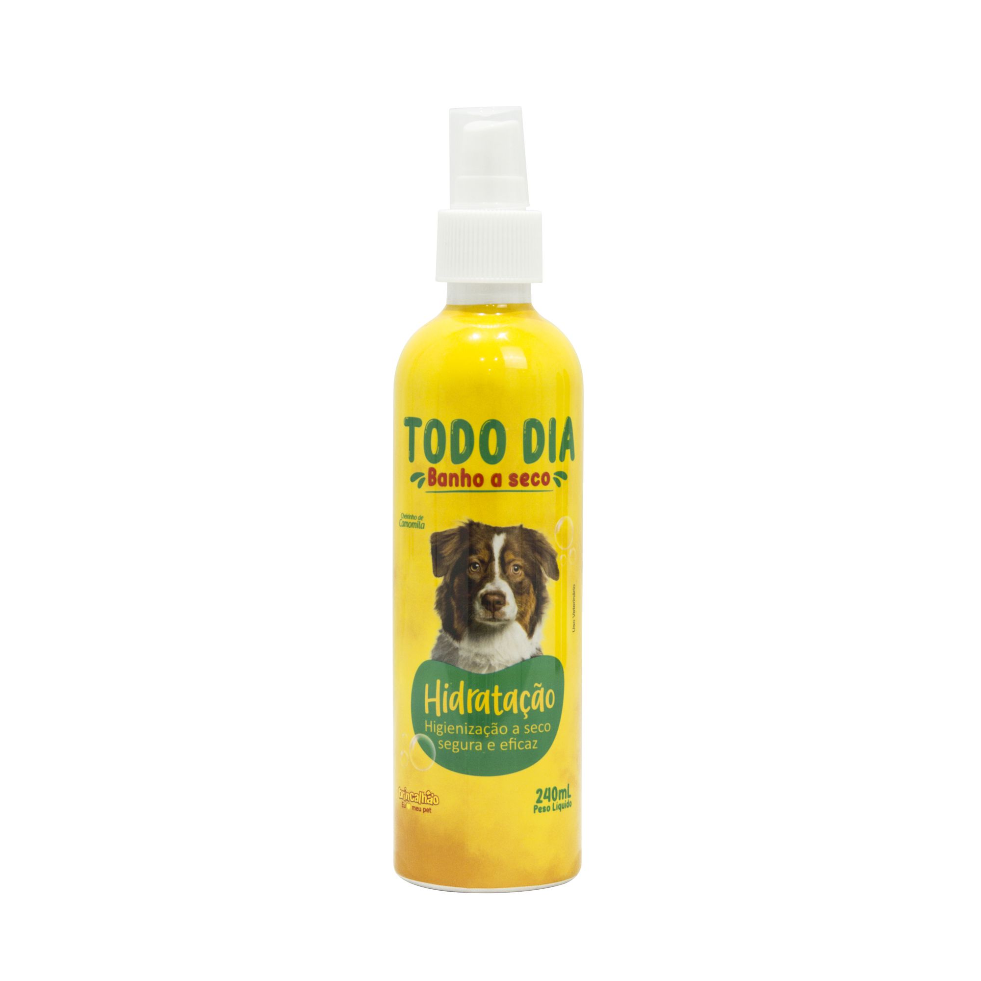 Banho a Seco Para Cachorro Brincalhão Todo Dia 240ml