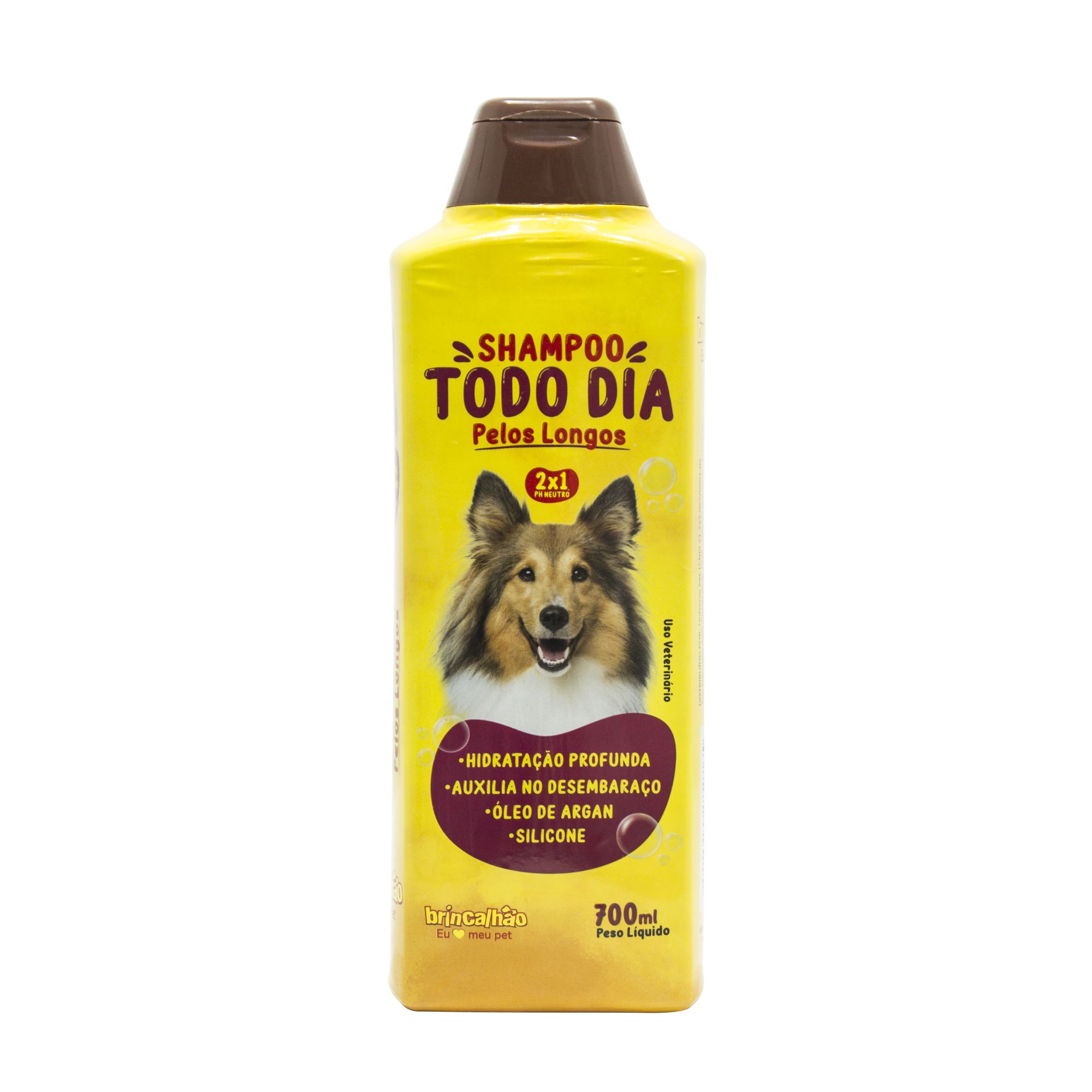 Shampo Para Cachorro Brincalhão Todo Dia Pelos Longos 700ml