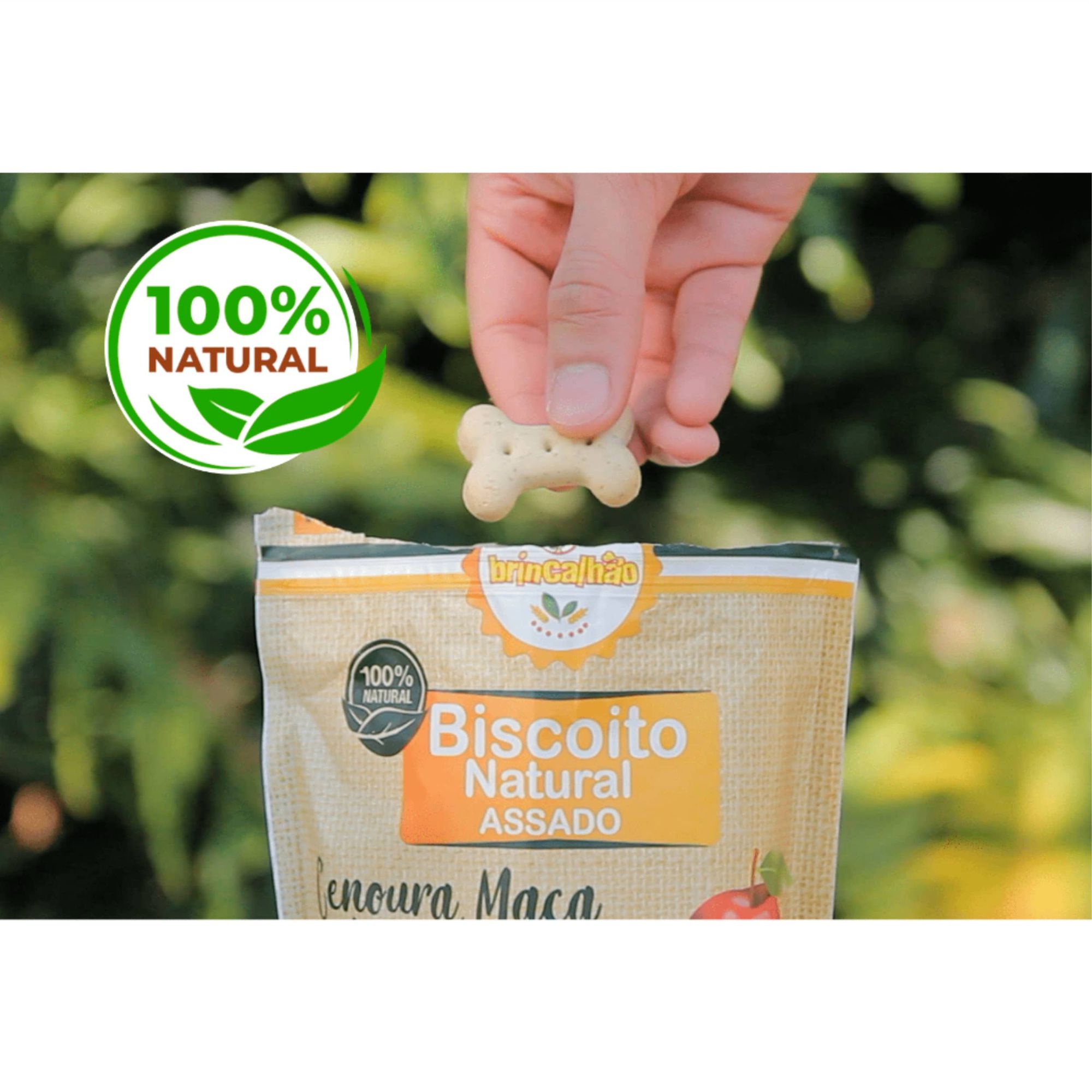 Biscoito Natural Brincalhão Sabor Cenoura, Maçã e Laranja 250g