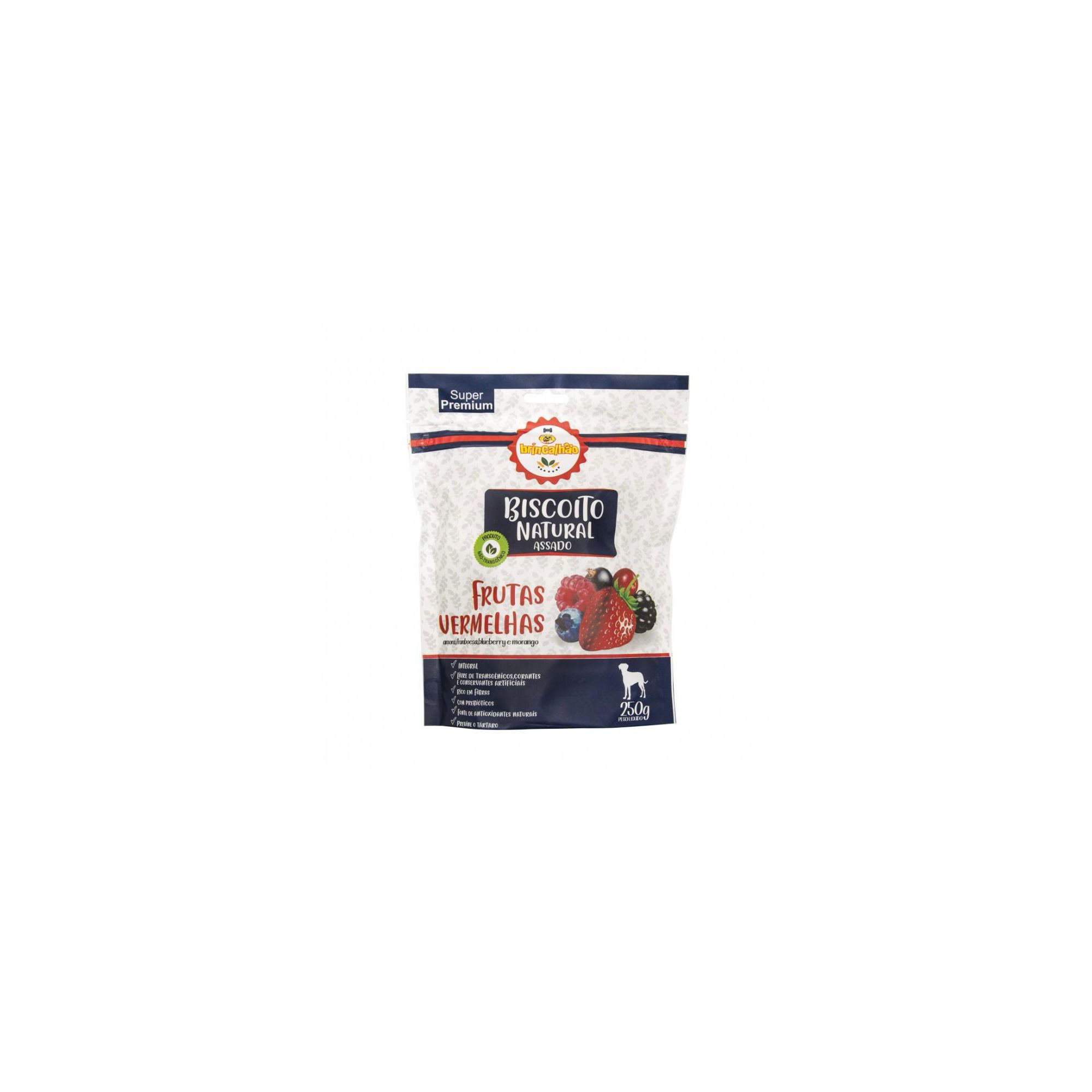 Biscoito Natural Brincalhão Sabor Frutas Vermelhas 250g