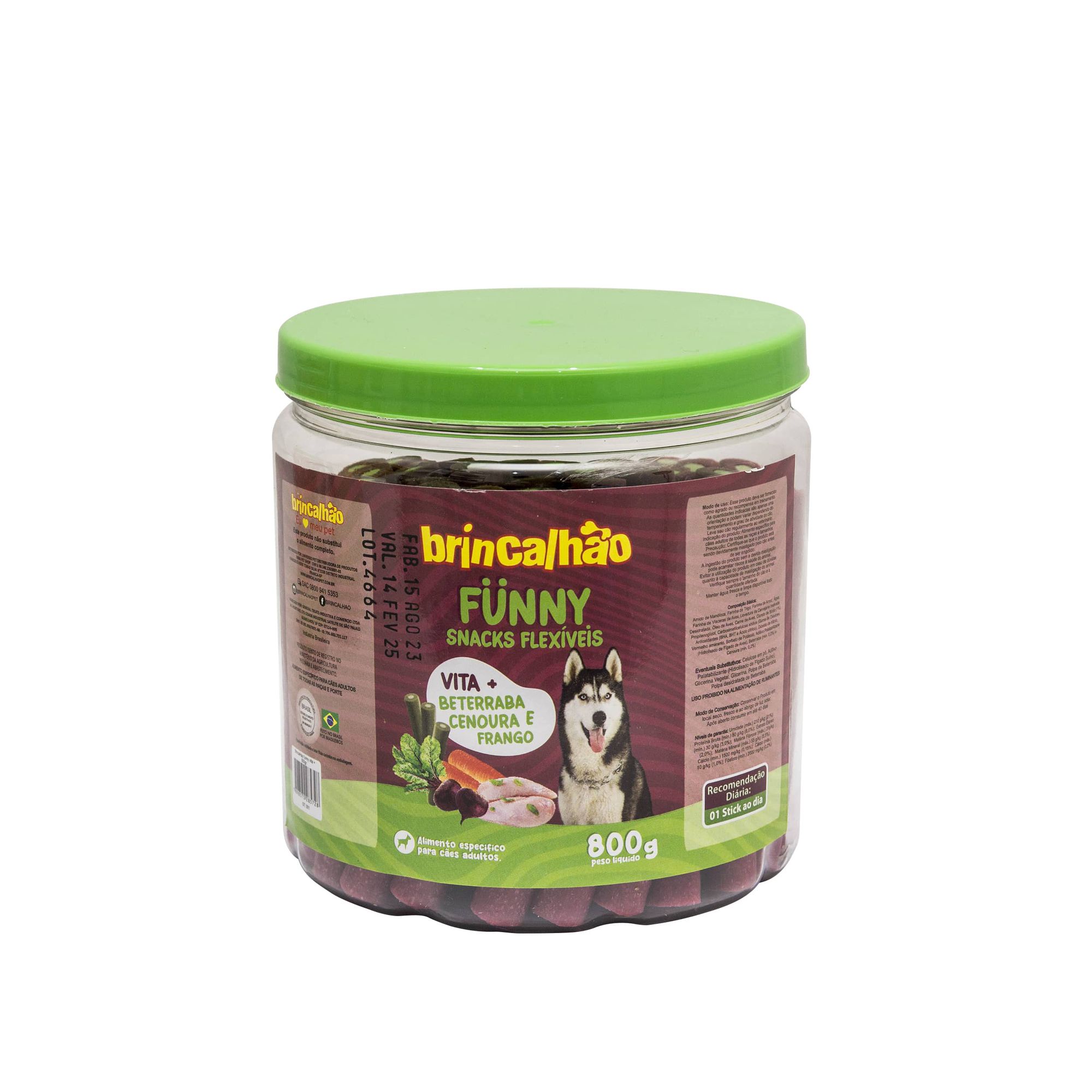 Petisco Para Cachorro Brincalhão Tipo Funny Vita+ Brincalhão 800G