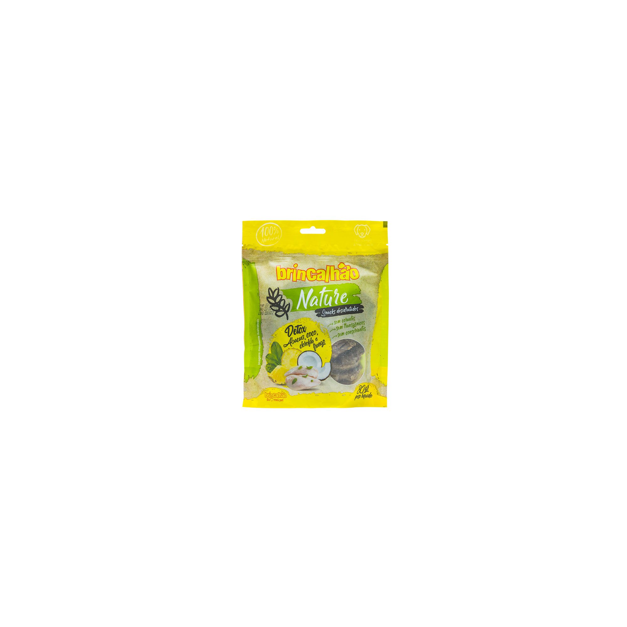 Petisco Natural Para Cachorro Tipo Snacks Nature Brincalhão Detox 80g