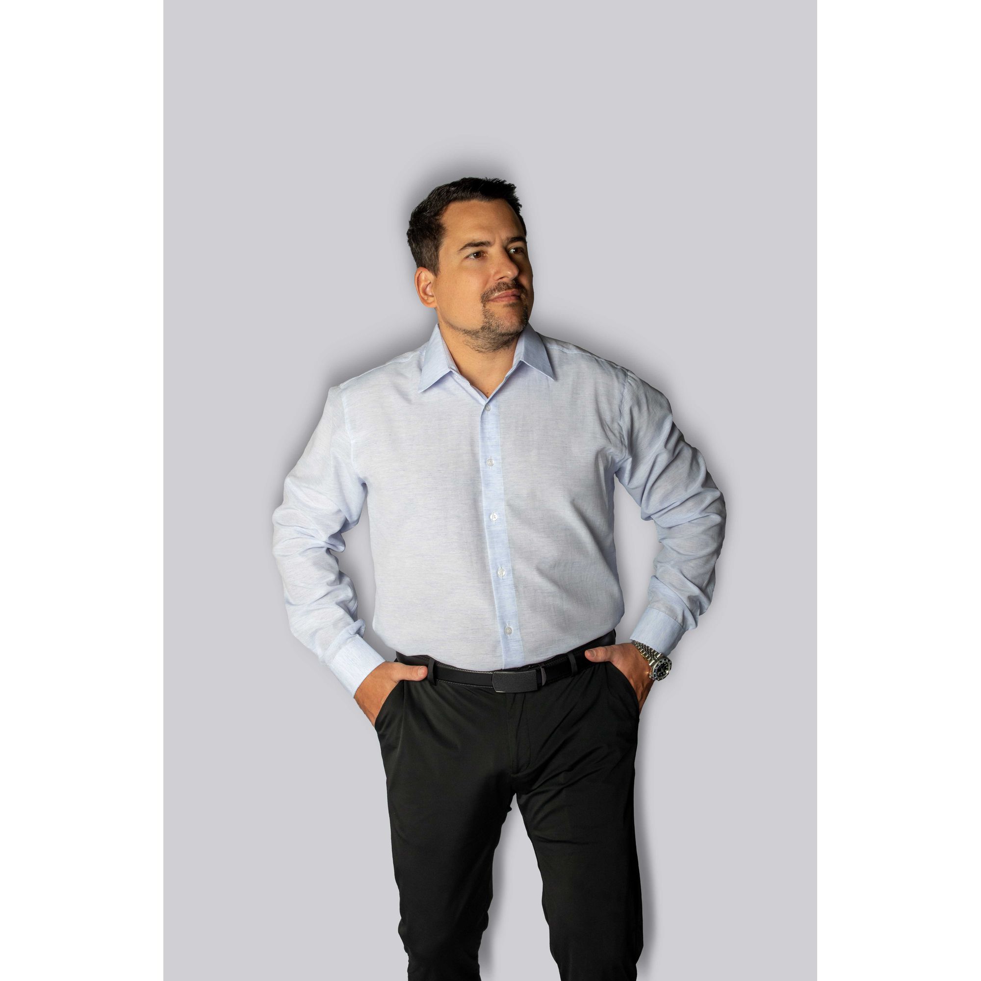 Camisa Social Azul Claro Slim Manga Longa - King T... - King Ternos