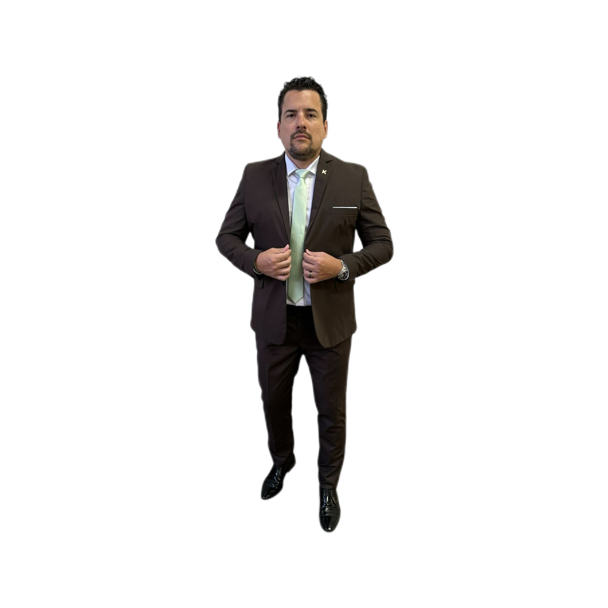 Costume Marrom Slim em Poliviscose - King Ternos -... - King Ternos