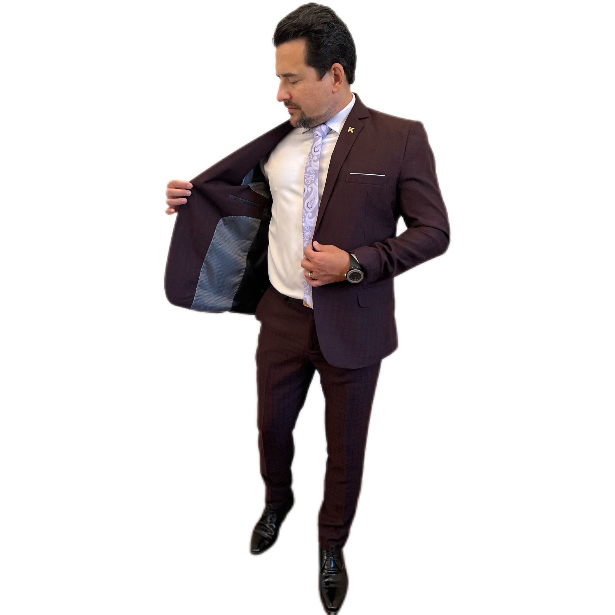 Costume Marsala em Poliviscose - Linha Classic Kin... - King Ternos