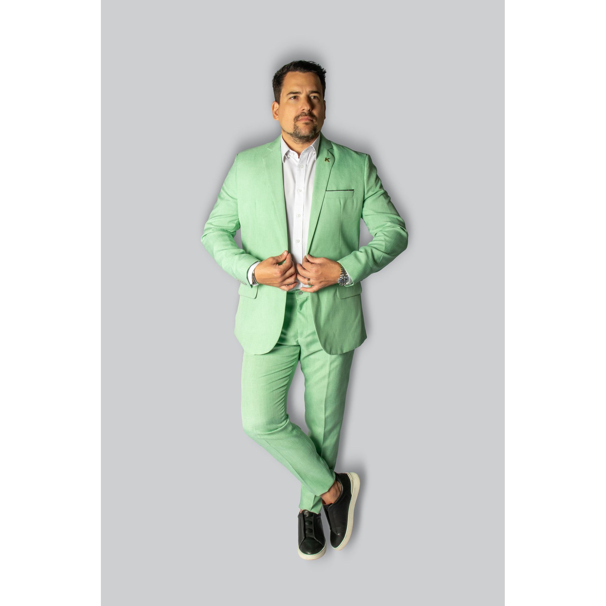 Costume Verde Menta Slim em Microfibra - King Tern... - King Ternos