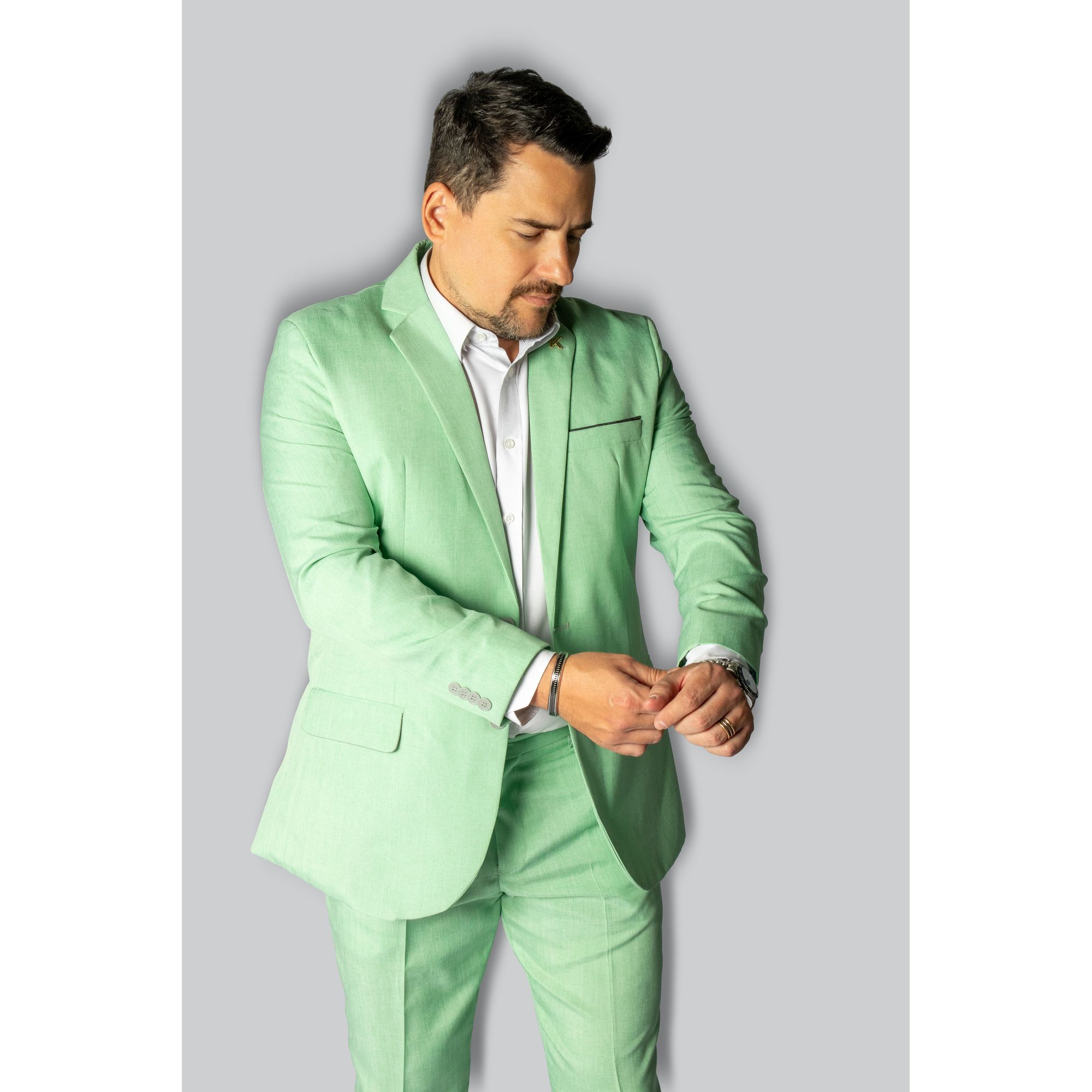 Costume Verde Menta Slim em Microfibra - King Tern... - King Ternos