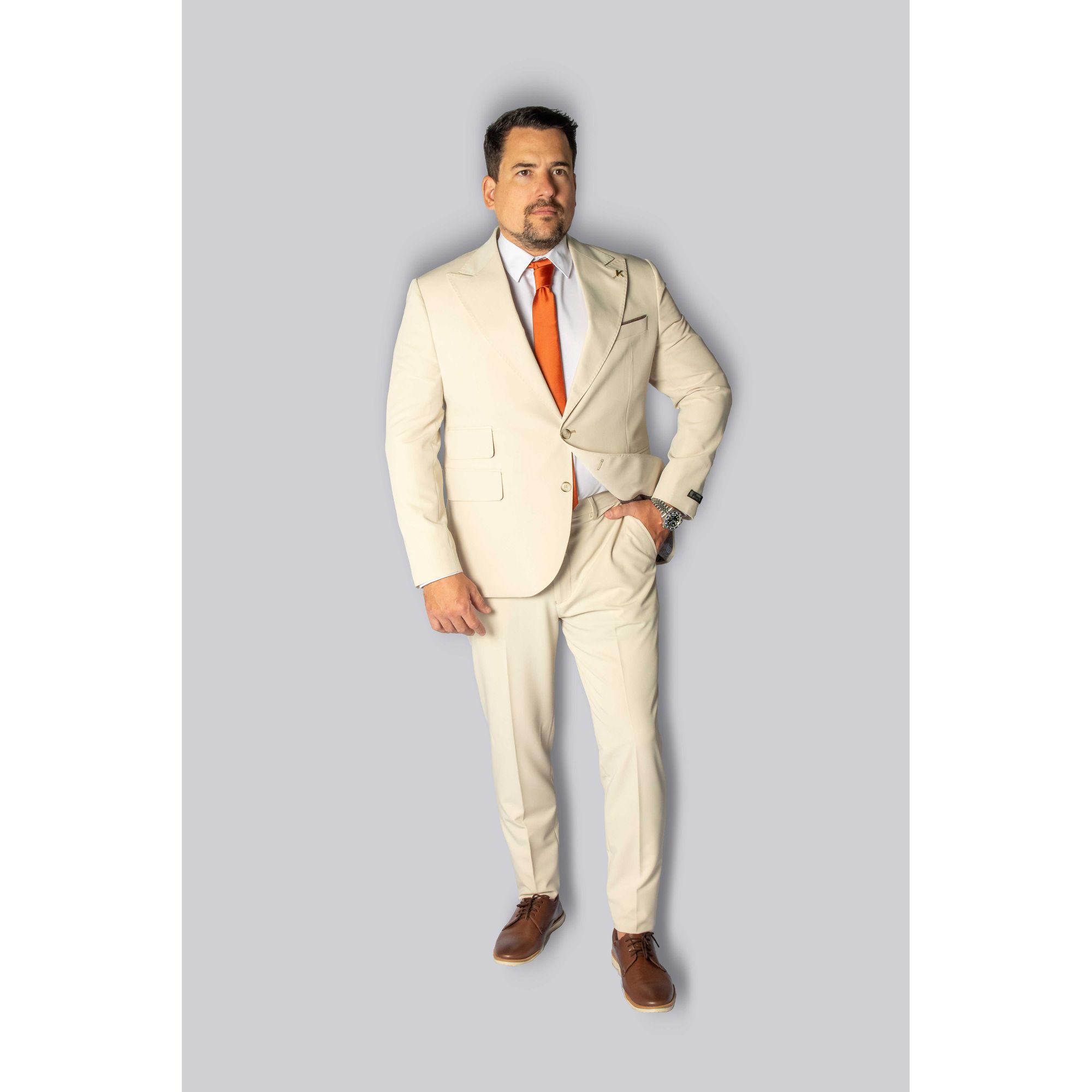 Costume Areia Suíça Lapela 10cm - King Ternos - 00... - King Ternos