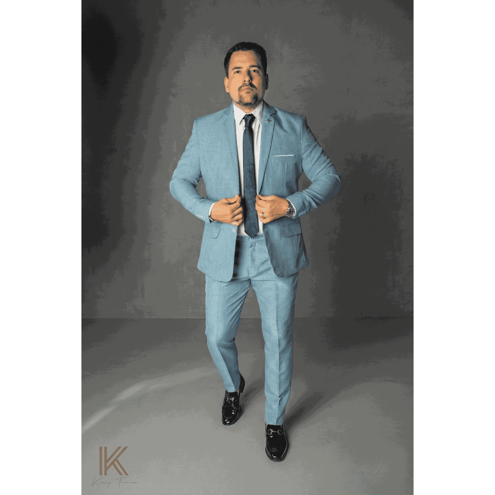 Costume Azul Armênia Slim em Microfibra - King Ter... - King Ternos