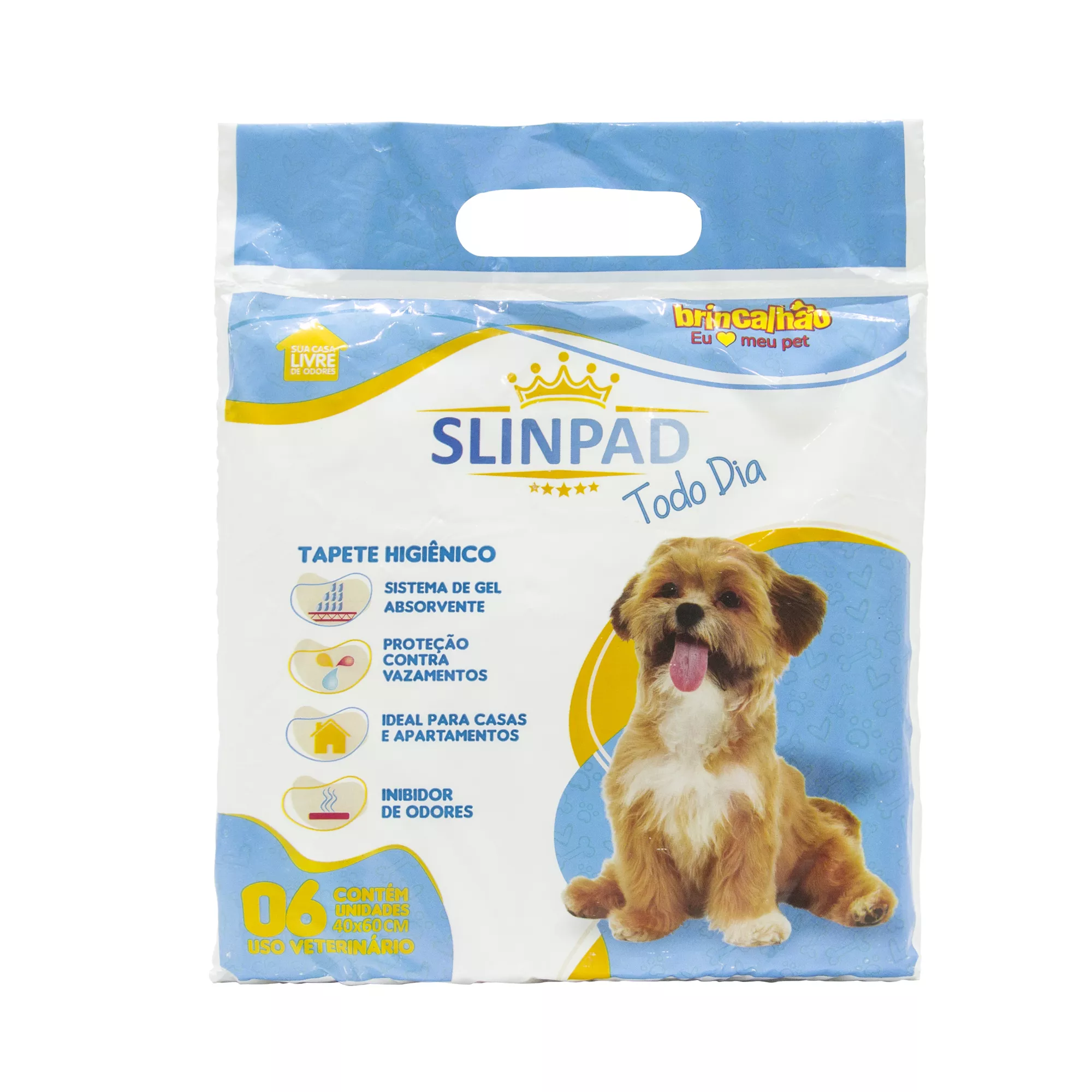 Tapete Higiênico Brincalhão Slinpad Todo Dia 6 unidades