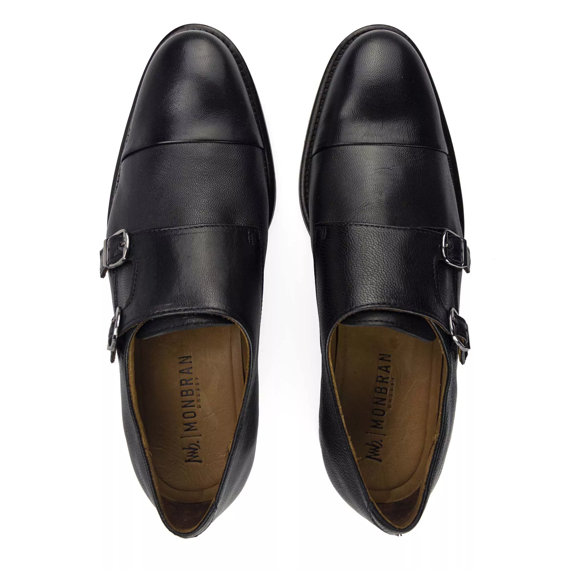 Double Monk Strap Masculino Matarazzo Preto | Monbran Dressy