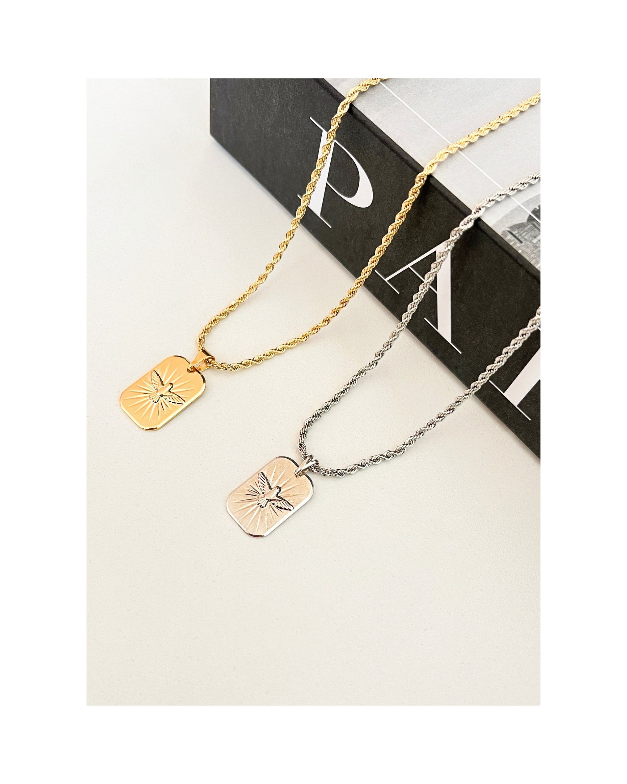 Colar Masculino Cordão Baiano e Espirito Santo 