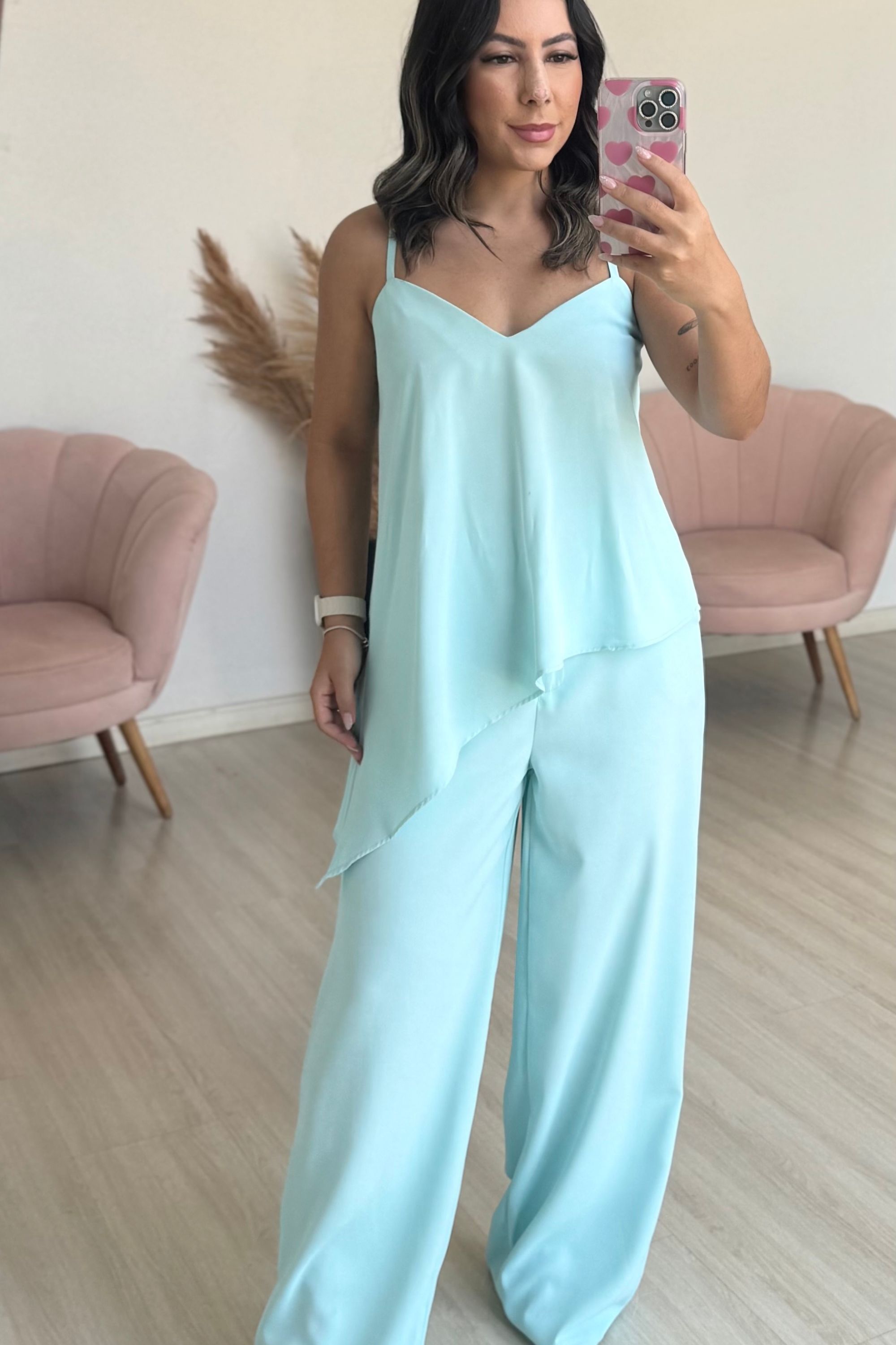 Conjunto Carol - Verde água - Vanessa Marques Boutique