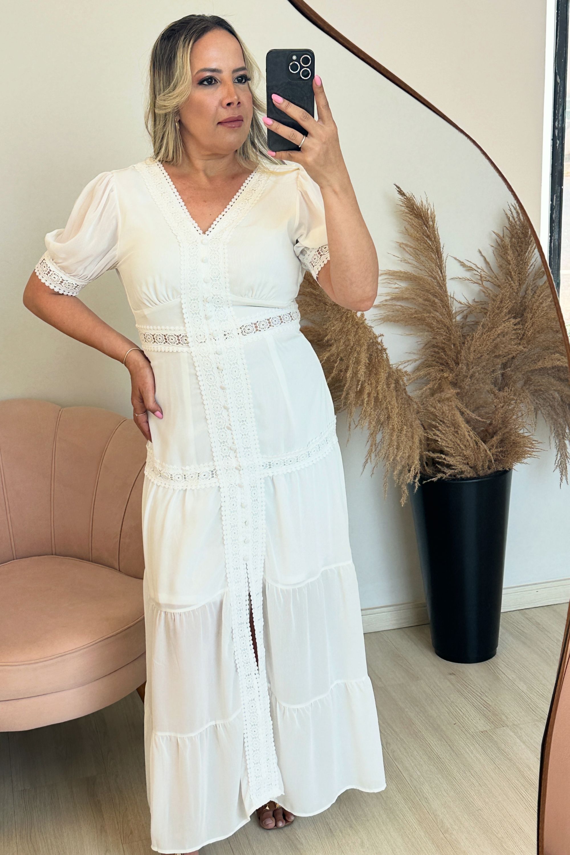 Vestido Adrieli - Branco - Vanessa Marques Boutique