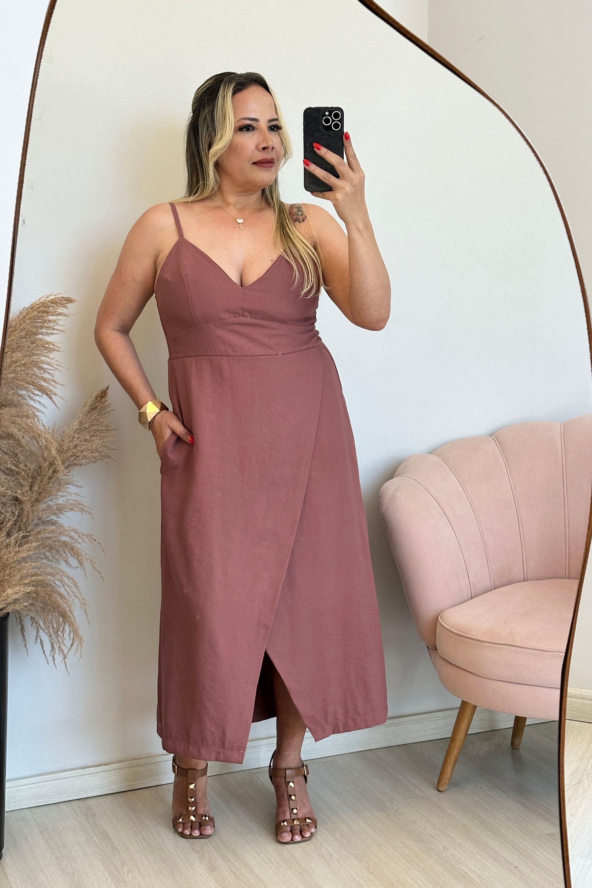 Vestido Letícia - Capuccino - Vanessa Marques Boutique