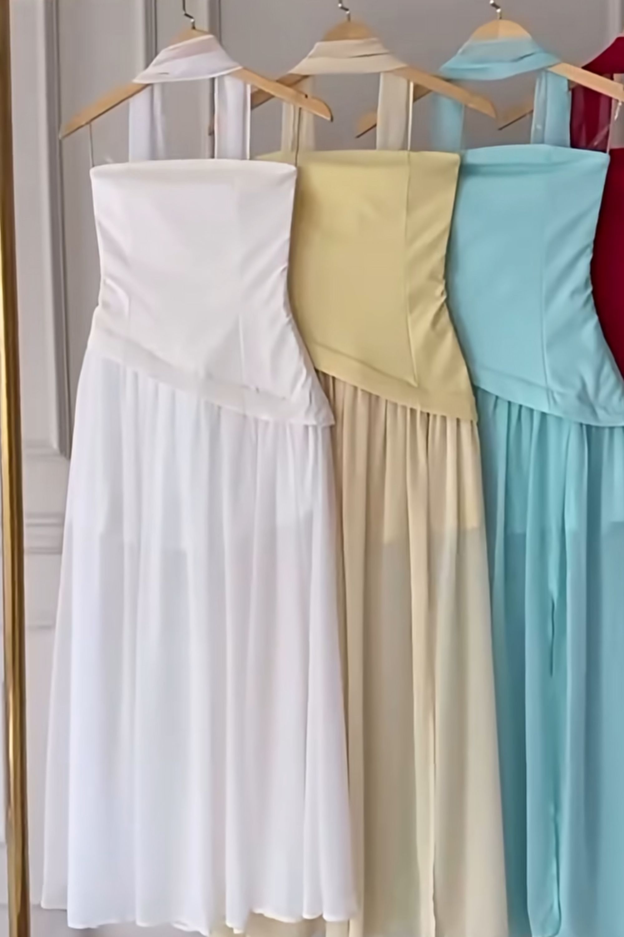 Vestido tomara que caia estilo corselet - Branco - Vanessa Marques Boutique