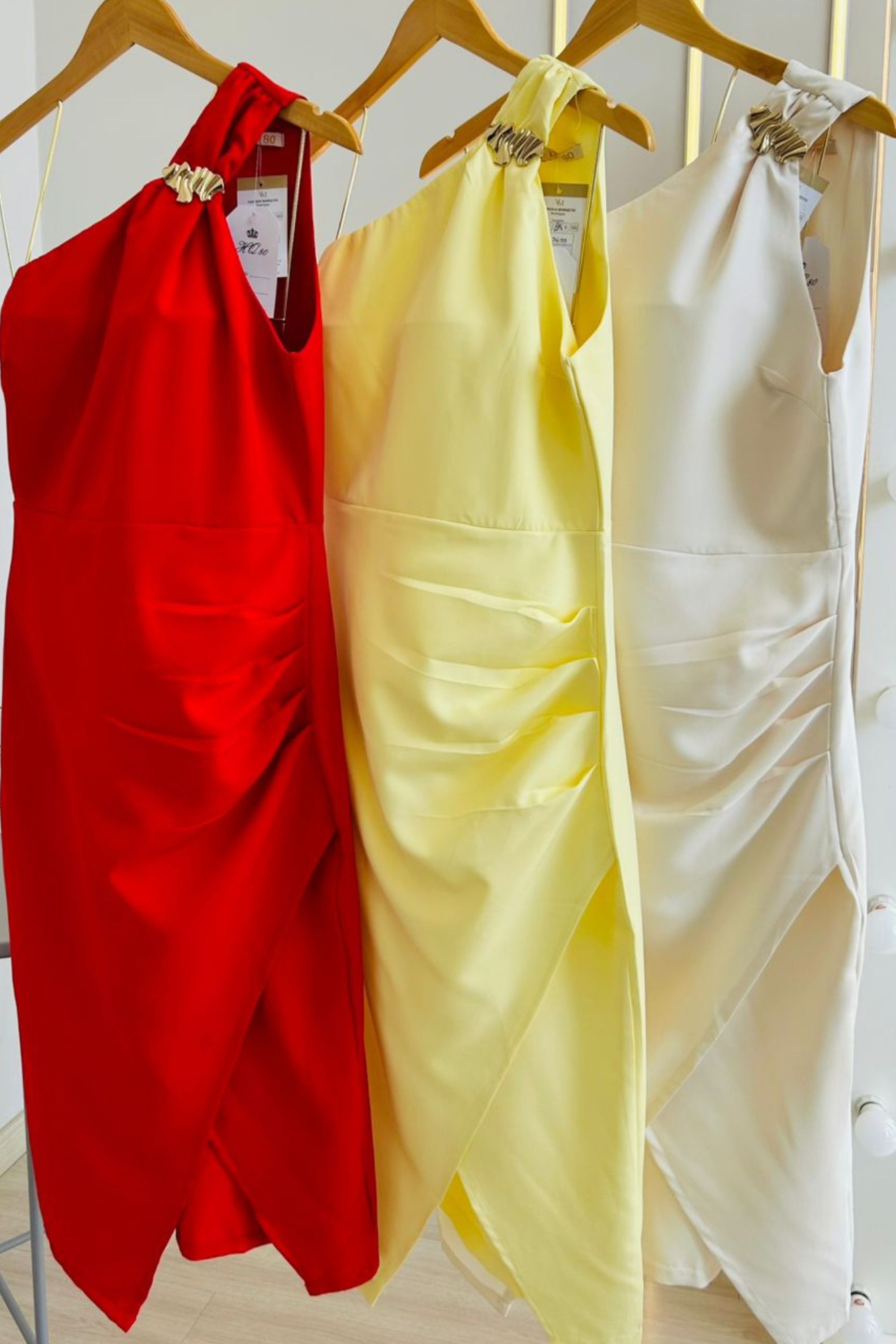 Vestido Alfaiataria Nula Manga - Off White - Vanessa Marques Boutique