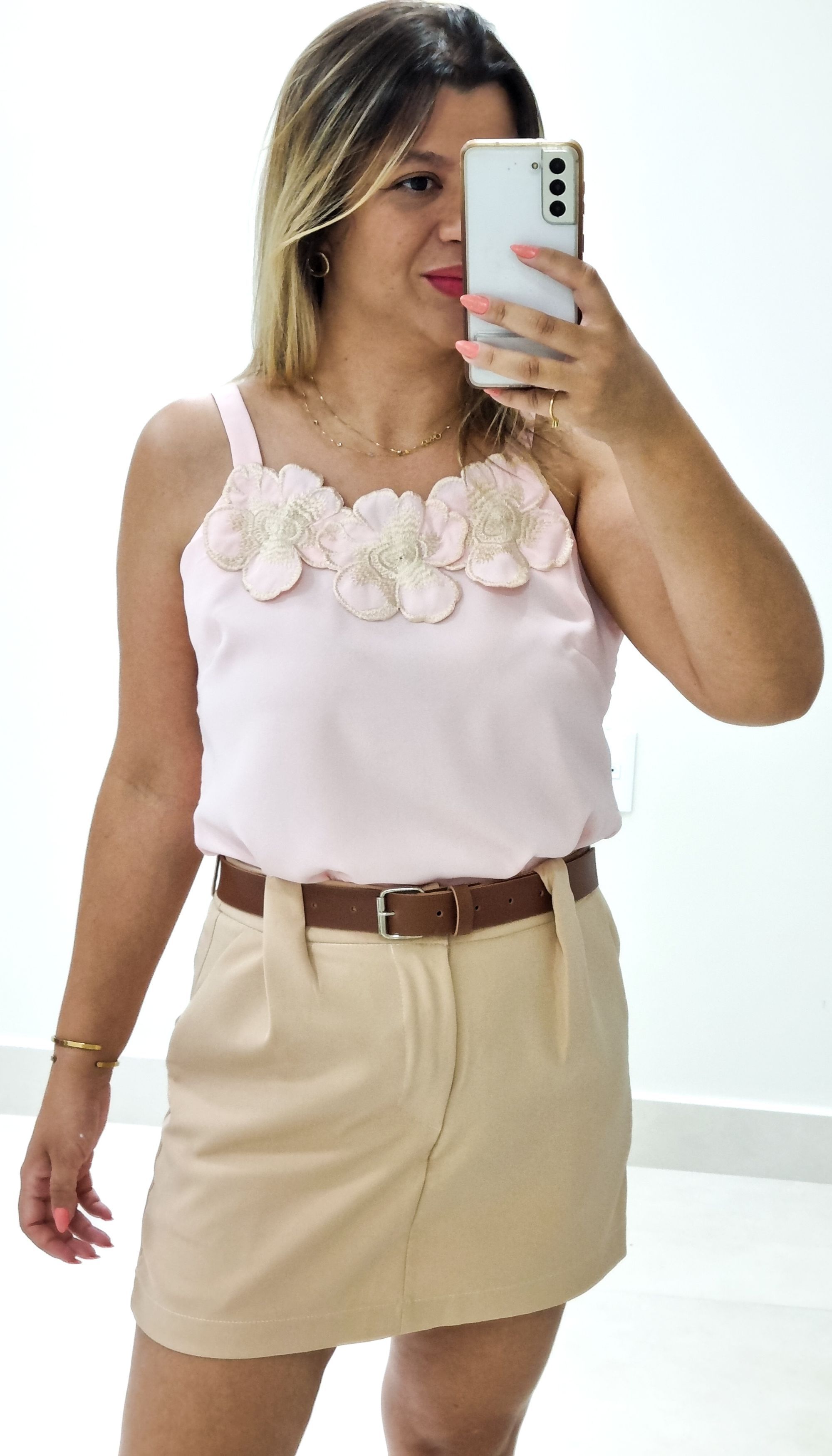Short Saia Bege - THASSIA GABRIELA