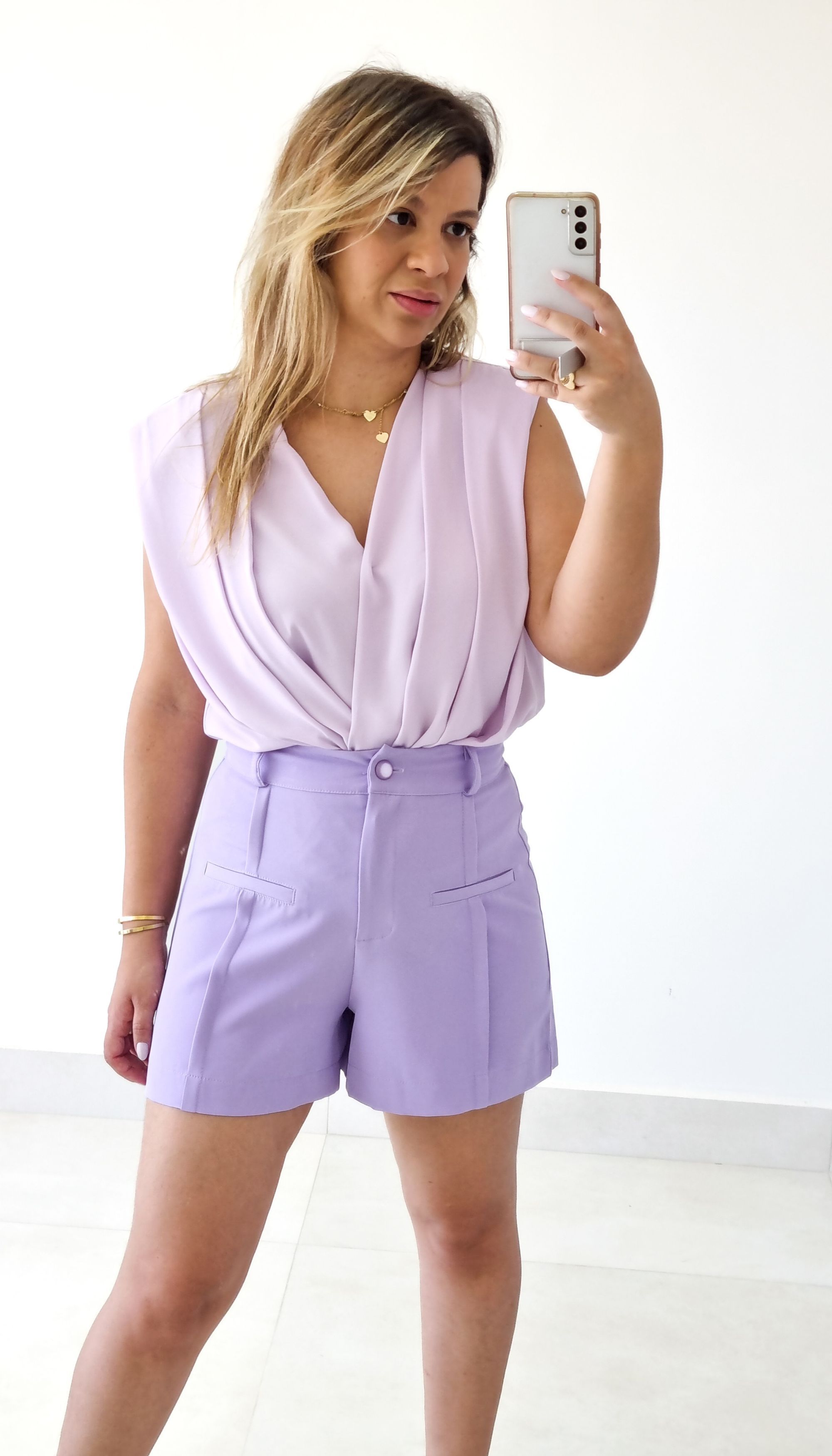 Short Alfaiataria Lilas - THASSIA GABRIELA