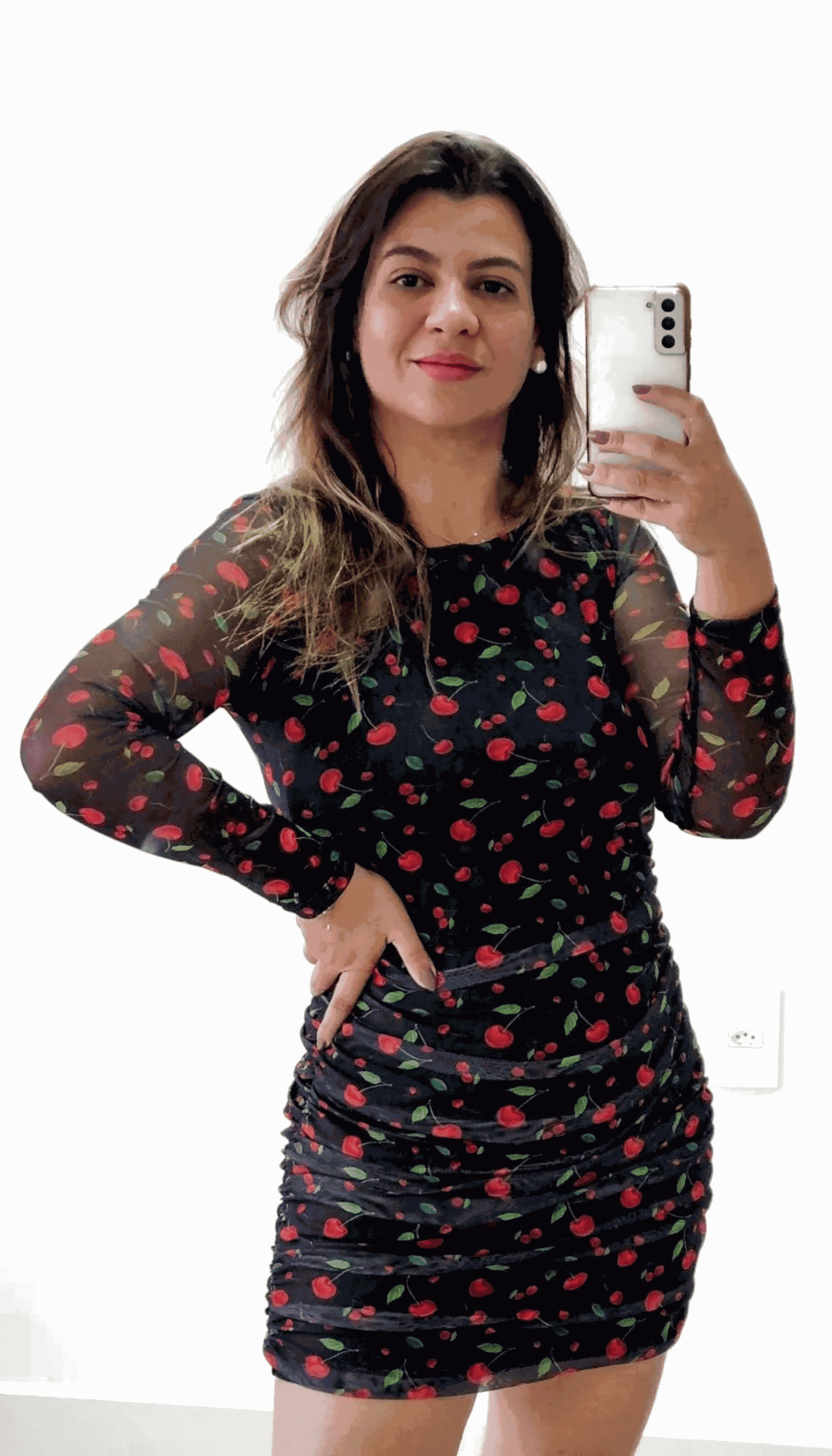 Vestido Cereja Curto - THASSIA GABRIELA