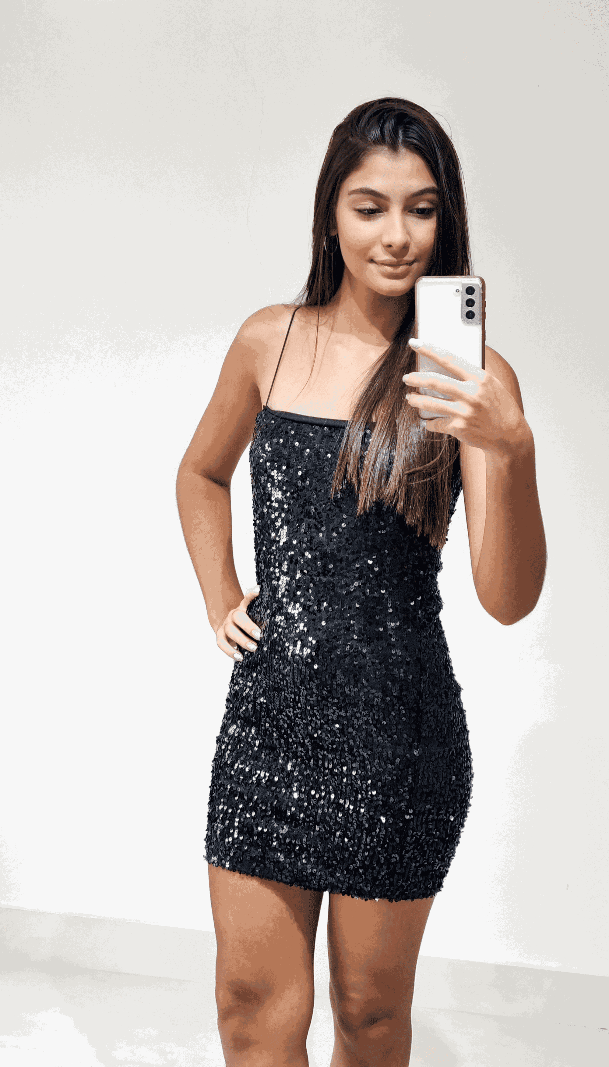 Vestido Paetê Preto - THASSIA GABRIELA