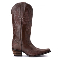 Bota Feminina Texana Tucson - Couro Firenze Café - Solado P51 Rústico Café