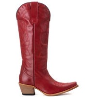 Bota Feminina Texana Tucson - Couro Vermelho - Solado P51 Natural