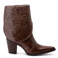 Bota Feminina Texana - Couro Firenze Café - Solado 131 Liso Café