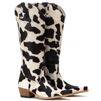 Bota Texana Feminina Tucson - Couro Vaquinha - Solado P52 Natural