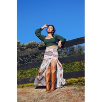 Bota Feminina Texana - Couro Firenze Caramelo - Solado 131 Liso Café