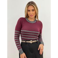 Blusa Tricot Listrada Vinho