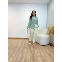 Camisa Celeste Verde