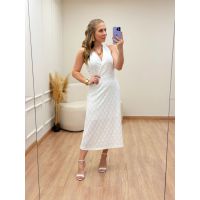 Vestido Celeste Branco