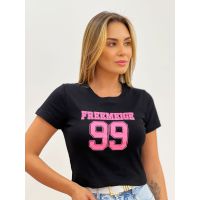 Cropped T-shirt Preta