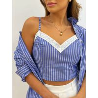 Cropped Luna Listrado