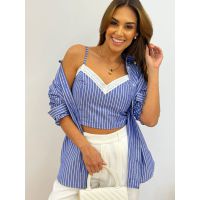 Cropped Luna Listrado