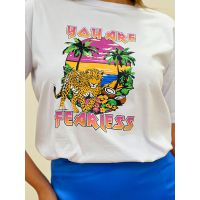 T-shirt Fearless Branca