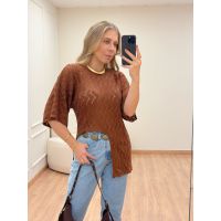 Blusa Assimétrica Marrom